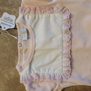 Little Heart Velour Footsie main image 0